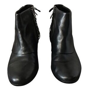 Sam Edelman Princeton $170 Black Leather Laced Ankle‎ Boots Booties 7